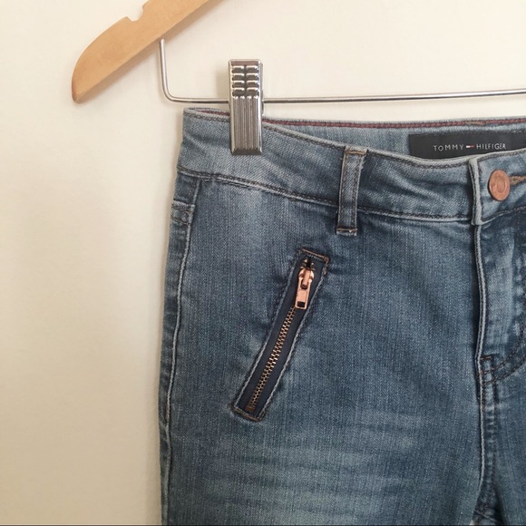 Tommy Hilfiger Girl’s Skinny Jeans Raw Distressed - Picture 4 of 8